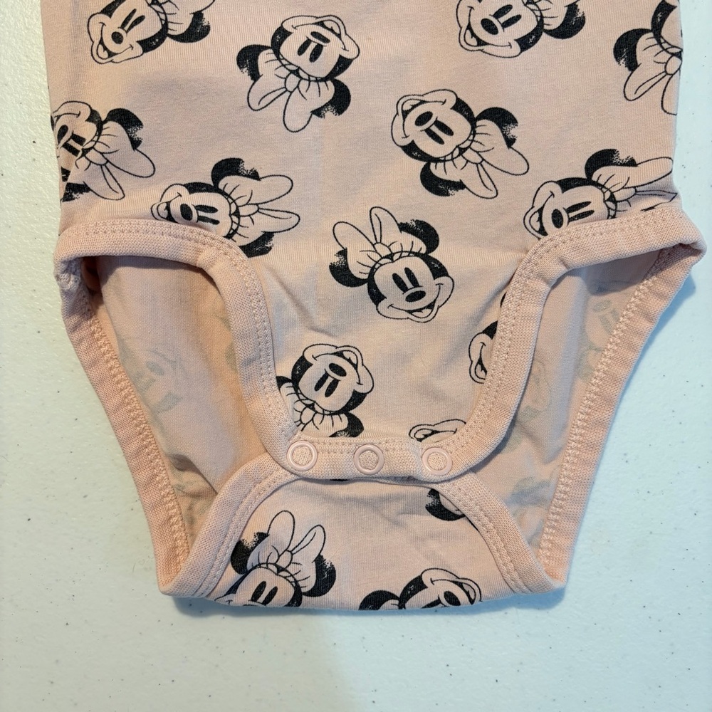 Disney 6-9M Pink Minnie Mouse Onesie - Picture 3 of 4